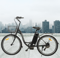 Ecotric 26inch Peacedove electric city bike with basket and rear rack