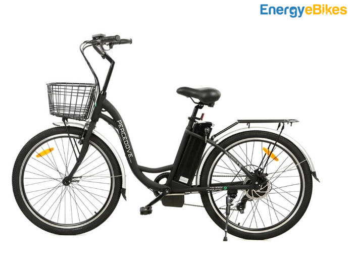 Ecotric 26inch Peacedove electric city bike with basket and rear rack – Energy eBikes